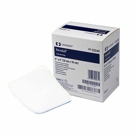 Kendall Foam Dressing 4 X 4 Inch Without Border Without Film Backing Nonadhesive Square Sterile, 50PK 55544